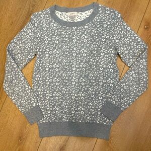LOFT Leopard Crewneck Knit Sweater